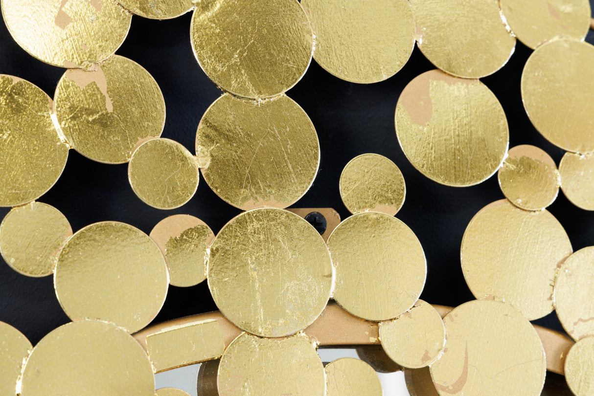 Wandspiegel COINS 80cm Antik Gold
