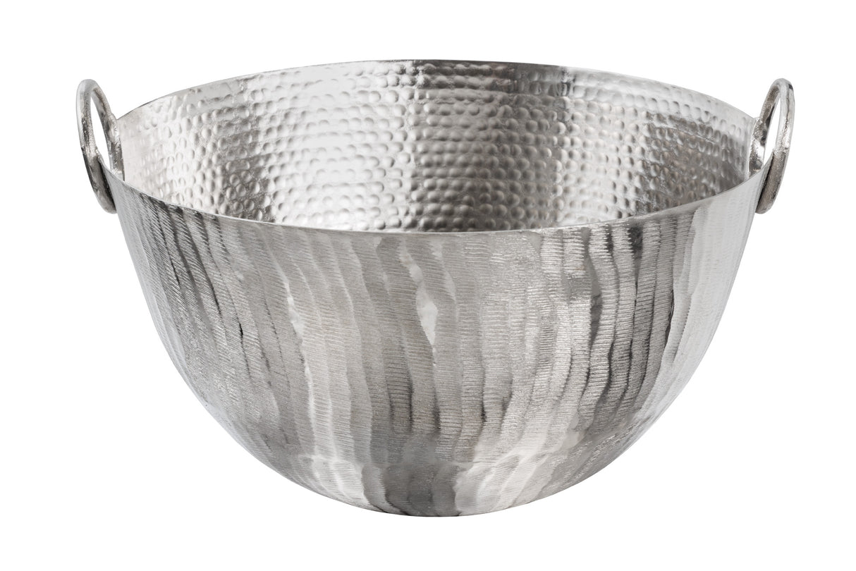 Dekoschale ORIENT 40cm mit Hammerschlageffekt silber