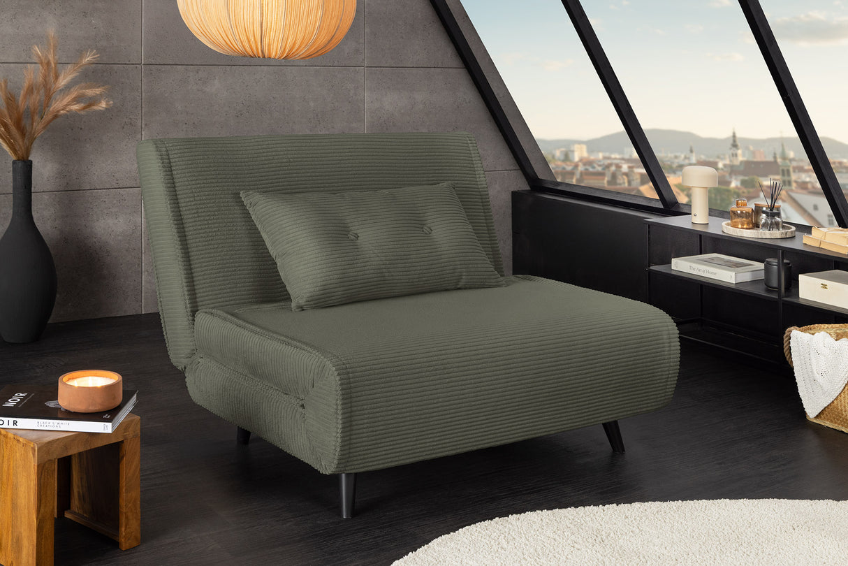 Schlafsessel SMART MULTIFUNCTION 100cm Kordel grün