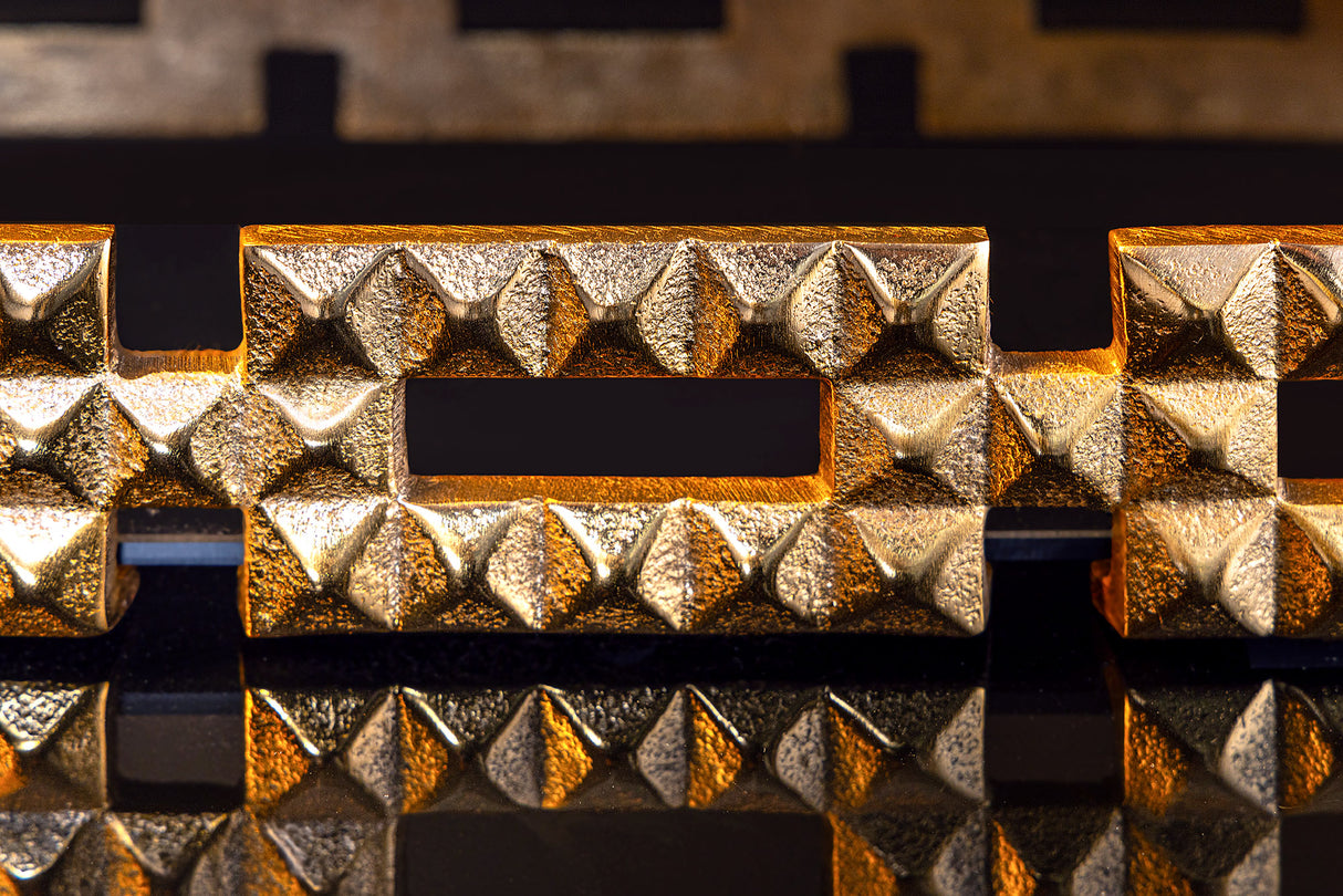 Tray VARIATION 40cm glas black aluminium gold