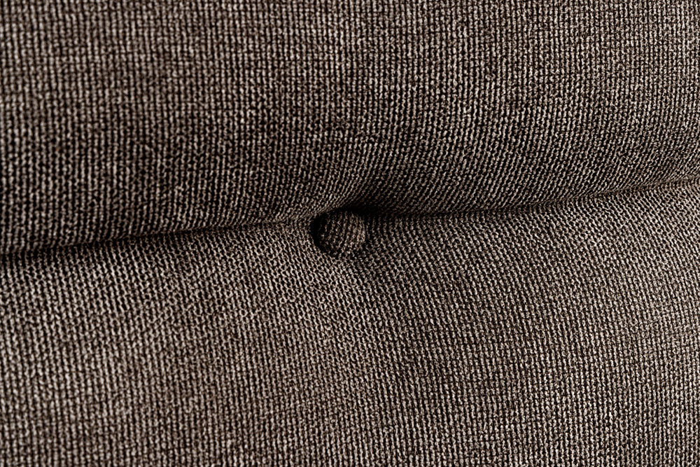 Bench BIG GEORGE 160cm flat woven fabric spring core velvet taupe brown