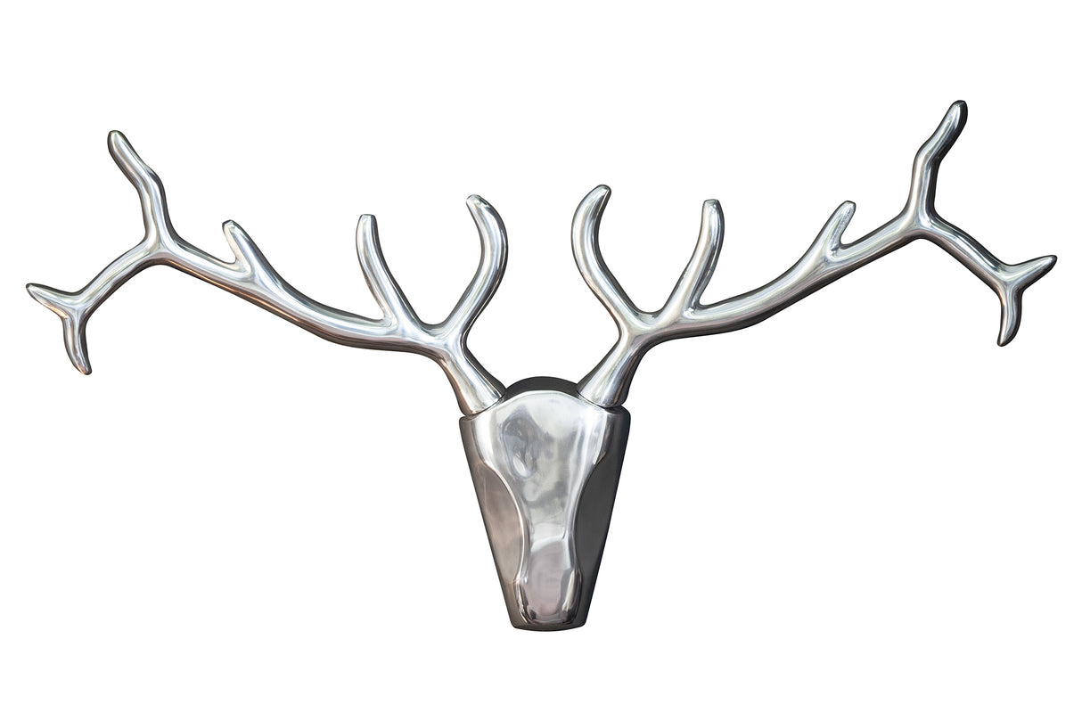 Hirschgeweih VEADO 90cm Aluminium silber