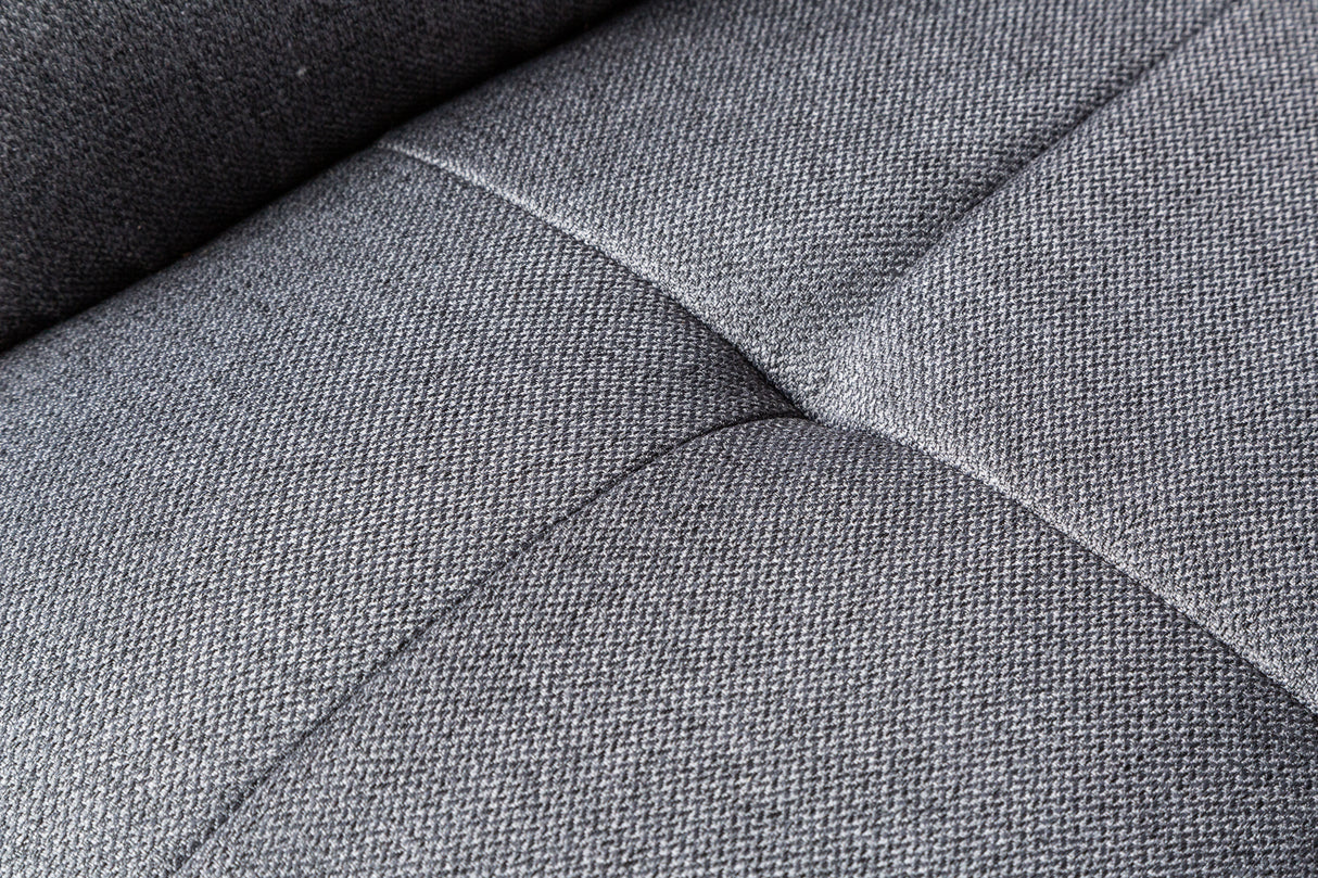 Drehsessel LOUNGER 180° mit Armlehnen Mikrofaser grau anthrazit