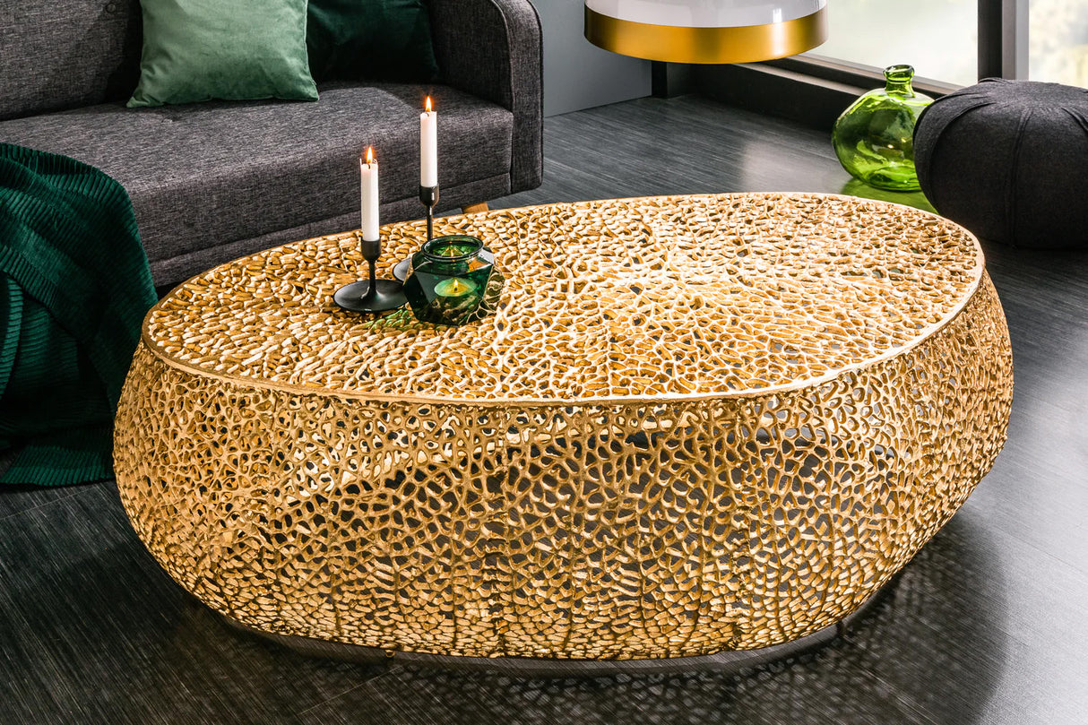 Couchtisch ABSTRACT LEAF 120cm gold