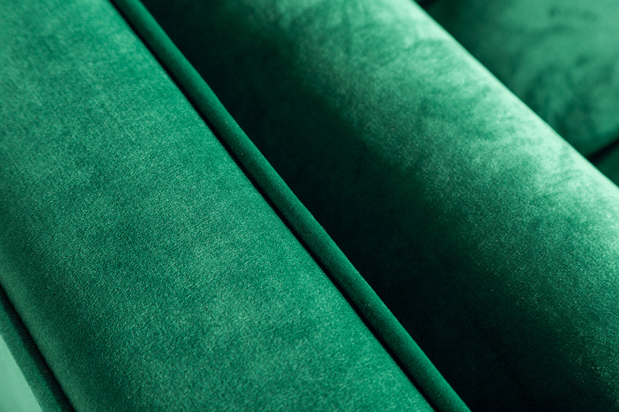 Sofa COZY VELVET 220cm 3-seater velvet emerald green