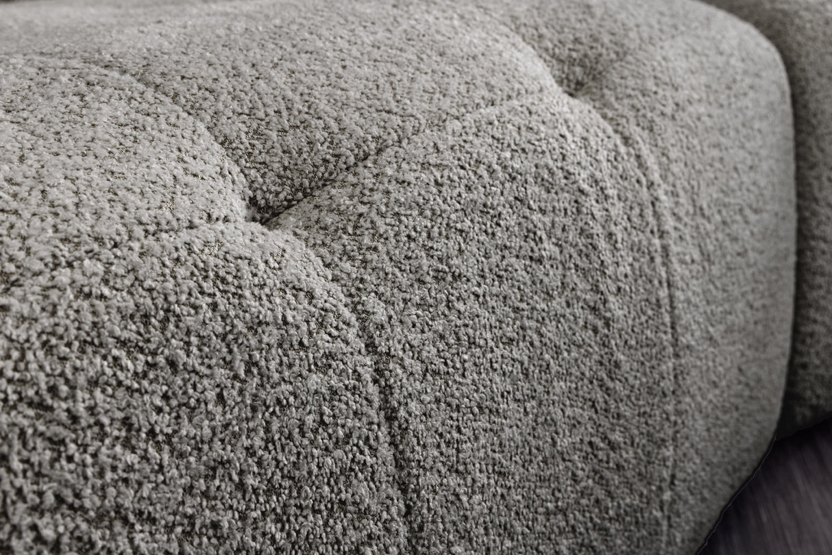 Sofa ROYAL 295cm XL spring core removable cover bouclé grey