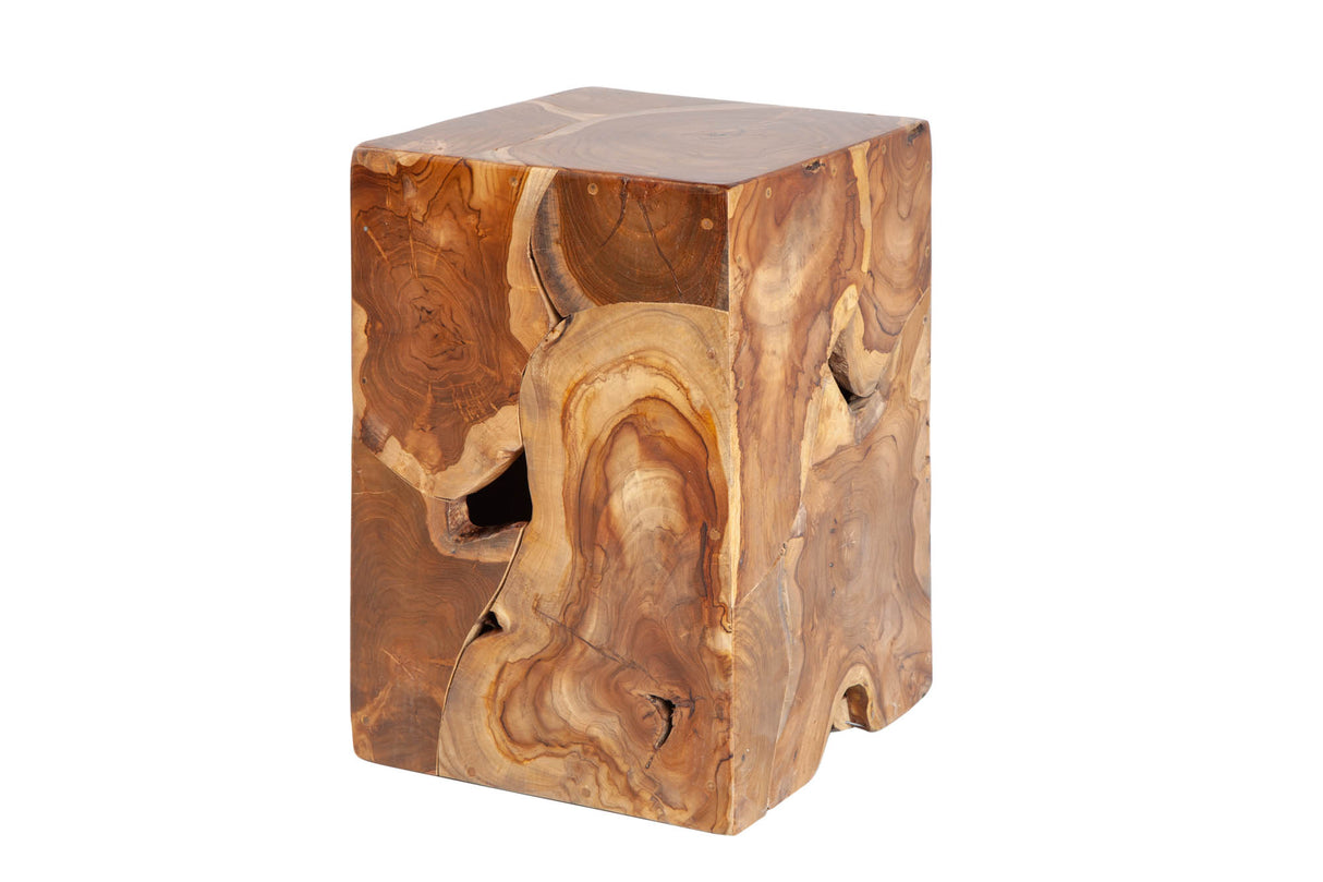 Side table stool SQUARE 30cm teak wood