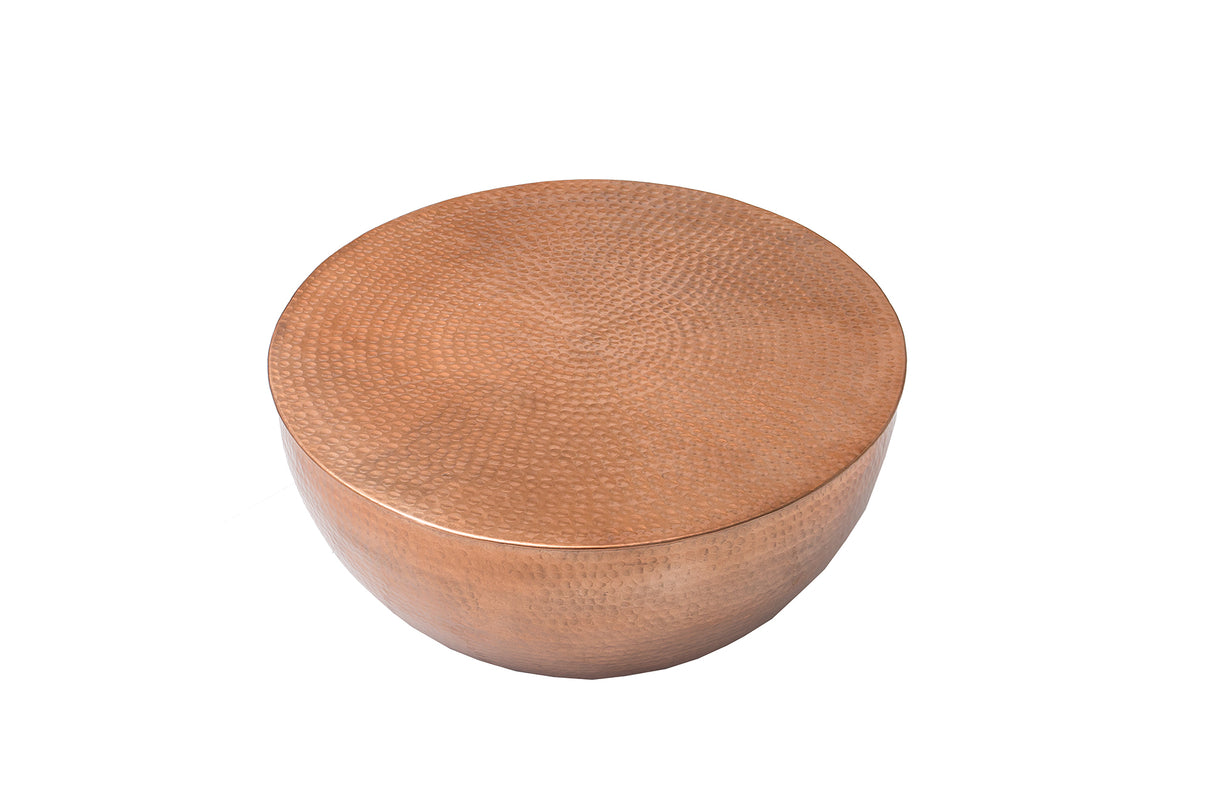 Coffee table ORIENT II 60cm hammer stroke effect copper