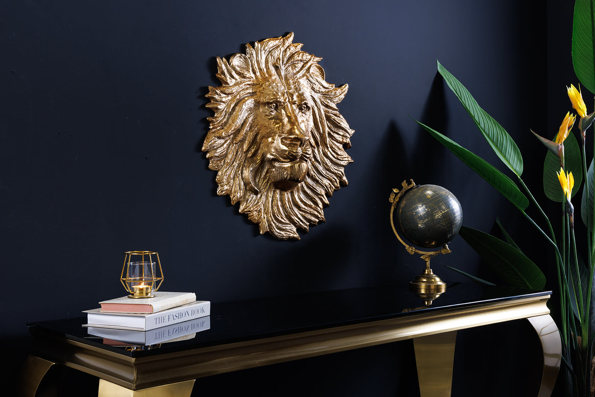Wanddekoration WILDLIFE LÖWE 35cm gold