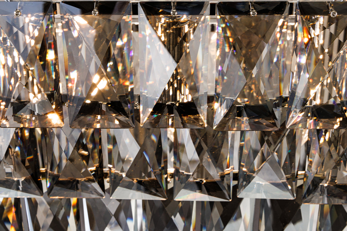 Pendant lamp KRISTALL 90cm noble grey