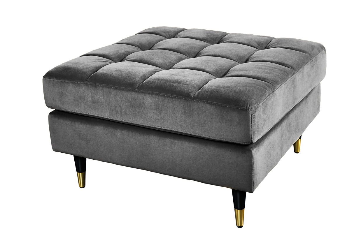 Hocker COZY VELVET 80cm samtgrau