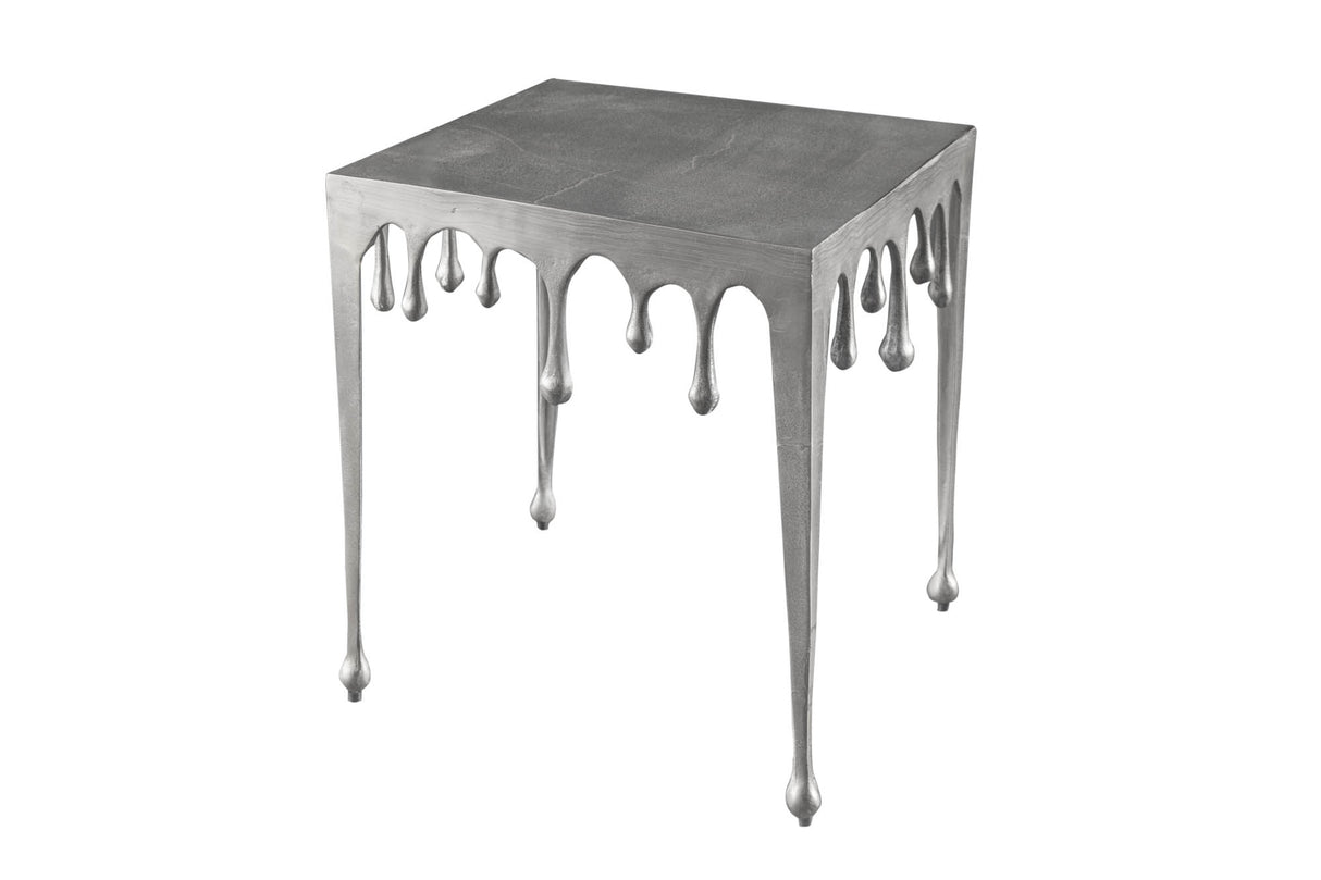 Side table LIQUID LINE L 50cm square silver