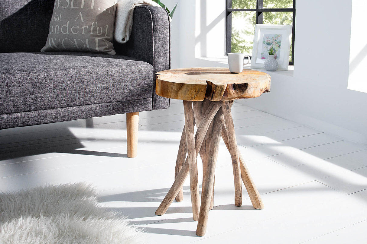 Beistelltisch ROOT 45cm massives Teakholz