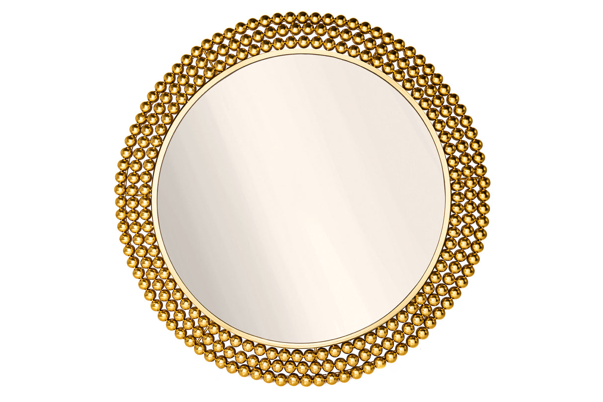 Wandspiegel PEARLS 75cm Eisen gold