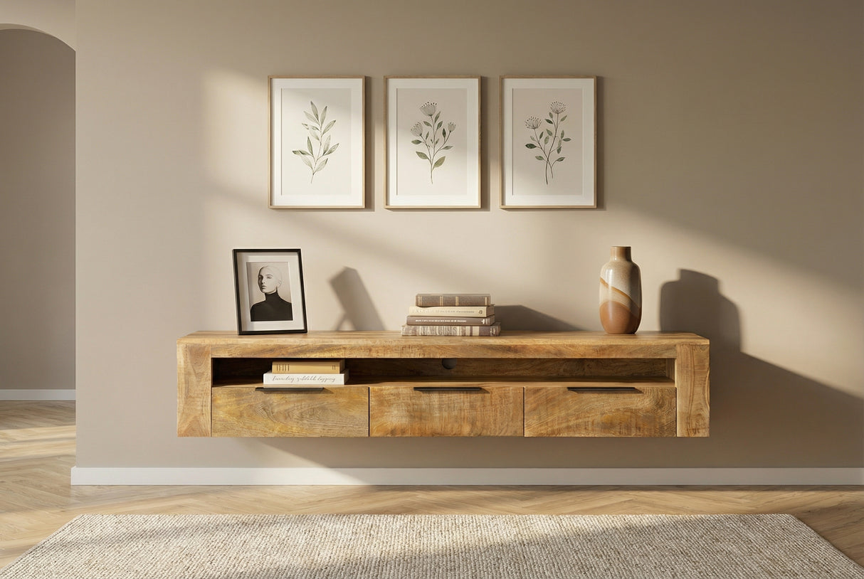 TV-Board IRON CRAFT 160cm hanging mango wood natural