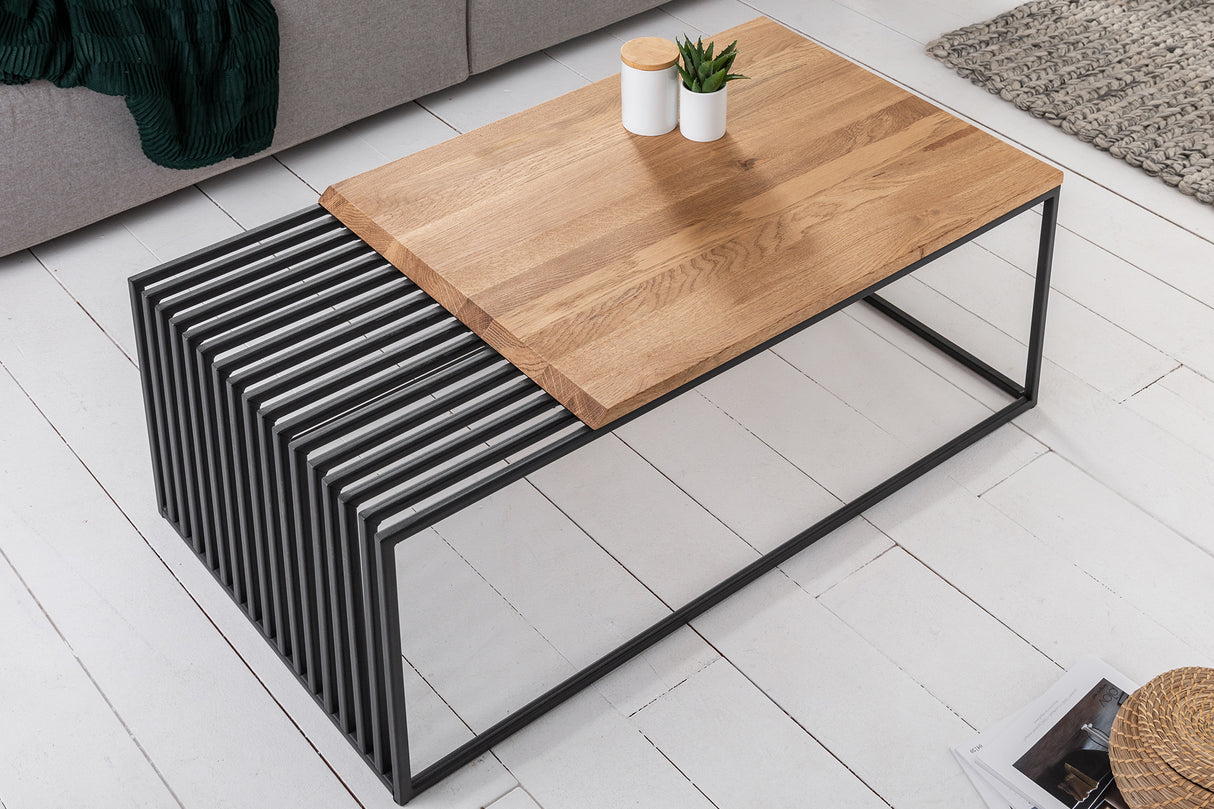Couchtisch ARCHITECTURE 100cm Eiche und Metall