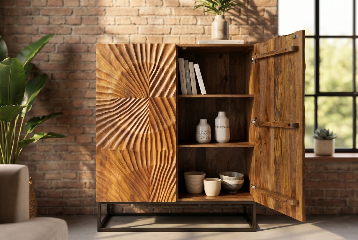 Highboard SCORPION 120cm 3D mango brown
