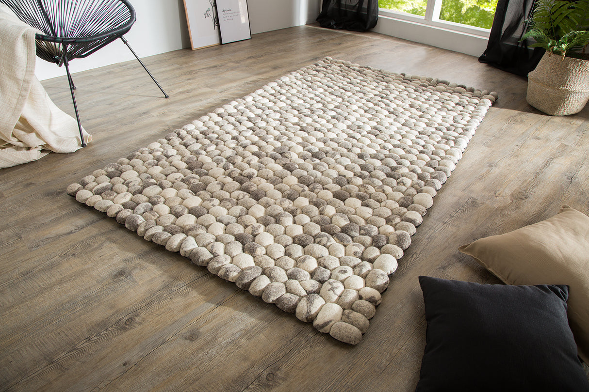 Carpet ORGANIC LIVING 200x120cm wool felt grey
