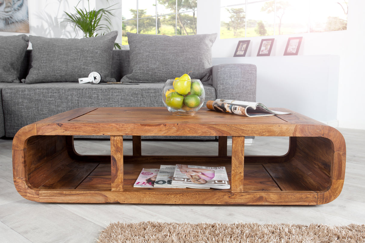Couchtisch CURVED 100cm Sheesham Holz