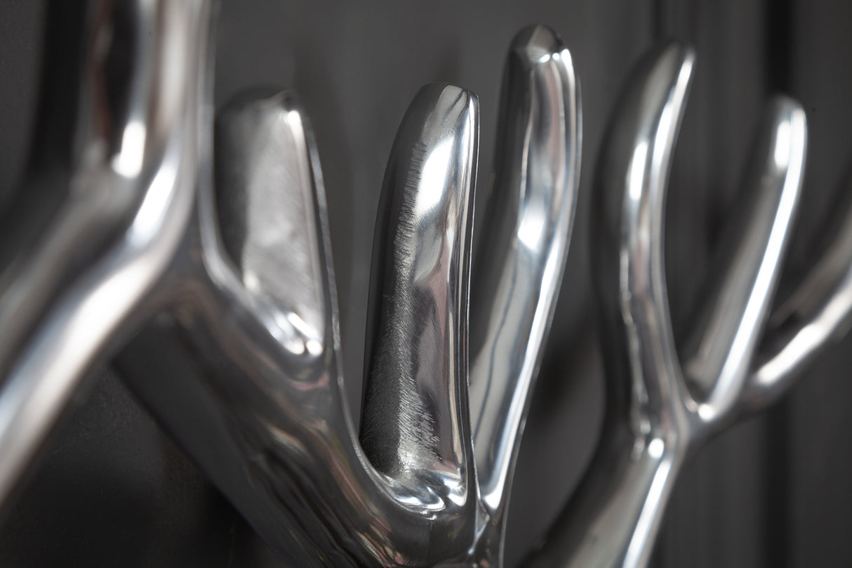Hirschgeweih VEADO 90cm Aluminium silber