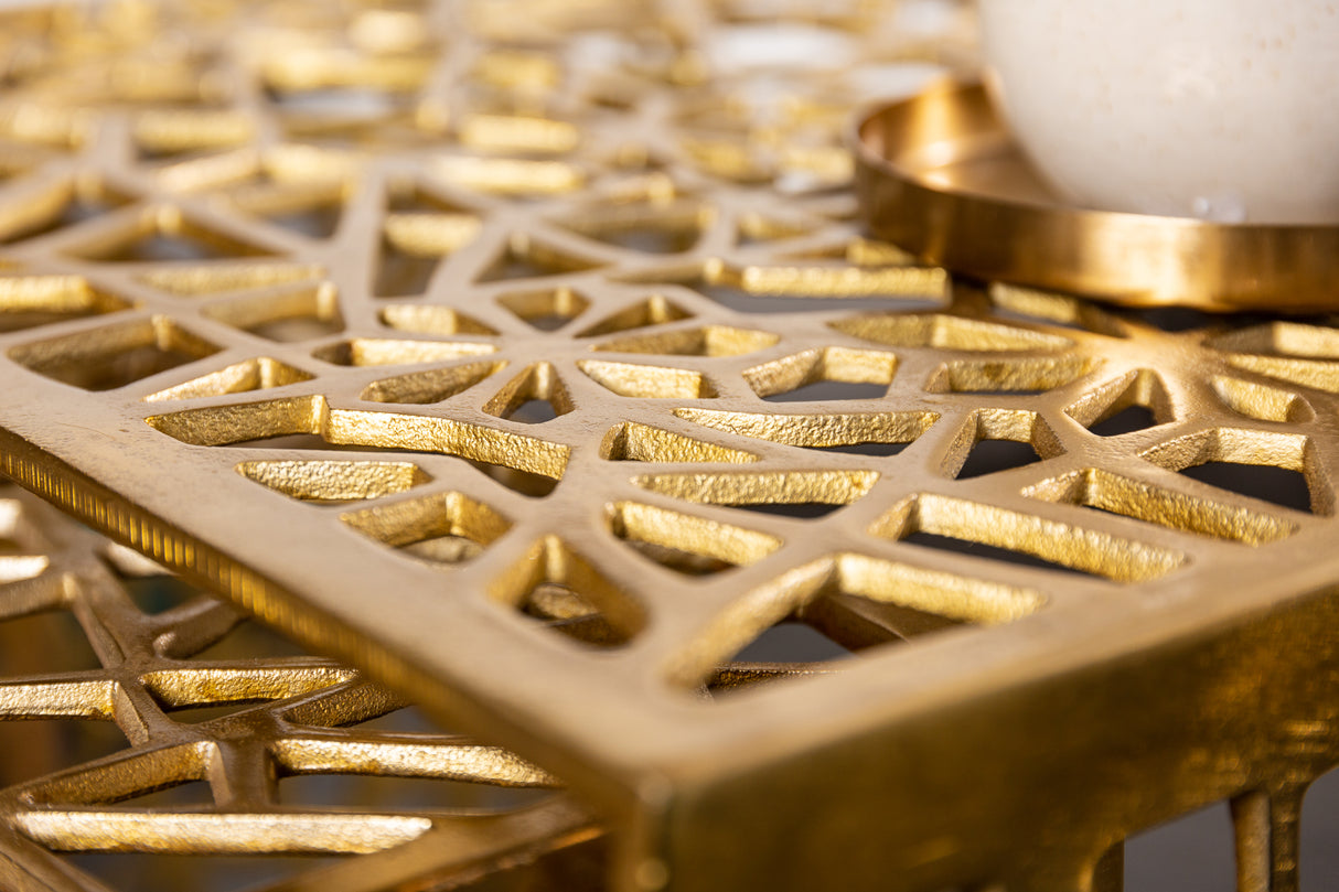 Coffee table ABSTRACT set of 2 gold