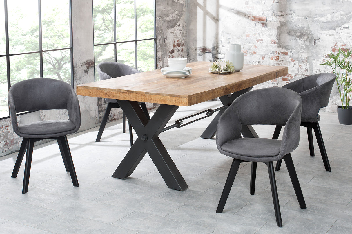 Stuhl NORDIC STAR Mikrofaser antikgrau
