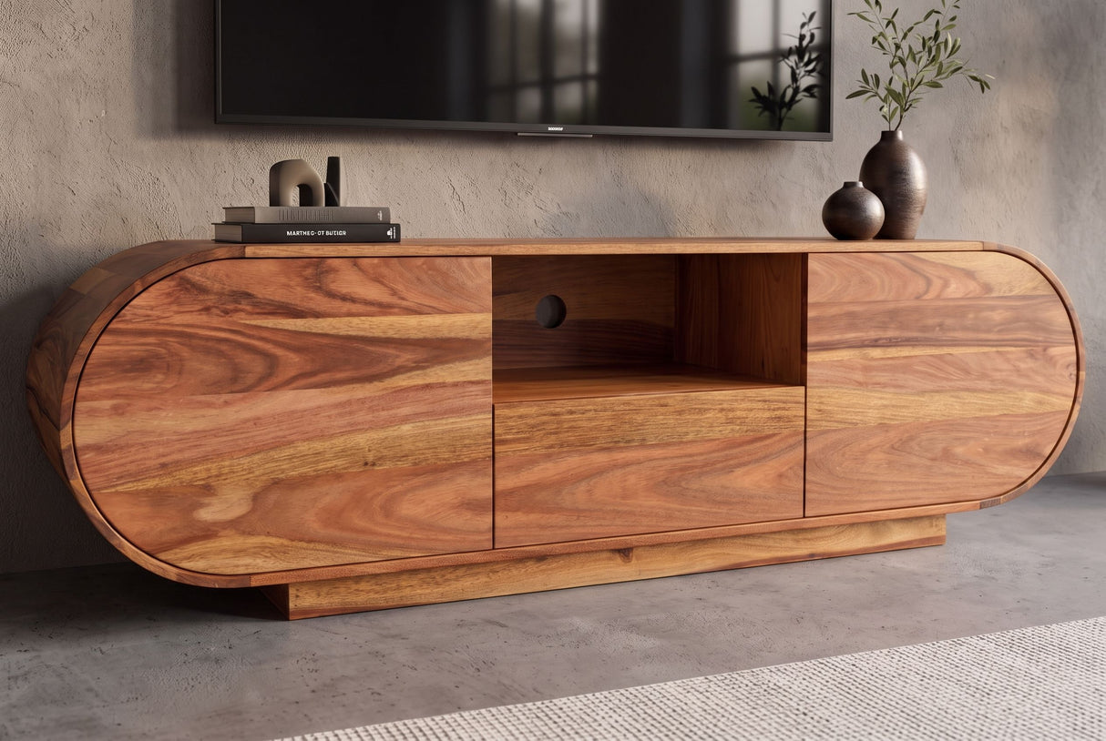 TV-Board ORGANIKO 160cm oval Palisander braun