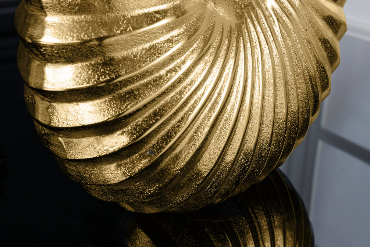 Tischleuchtenfuß SHELL gold o. Schirm / verstellbarer Schirm