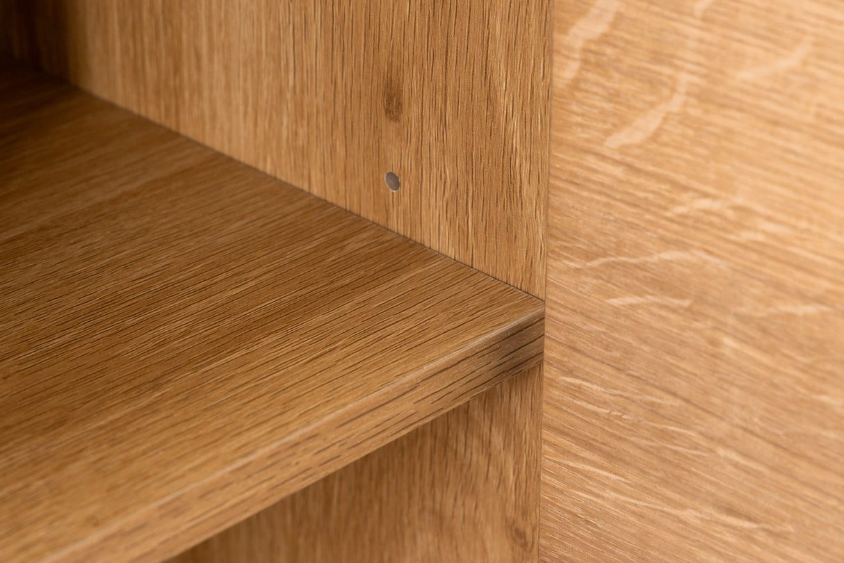 Highboard ATELIER 140cm natural oak wood look w/ black legs