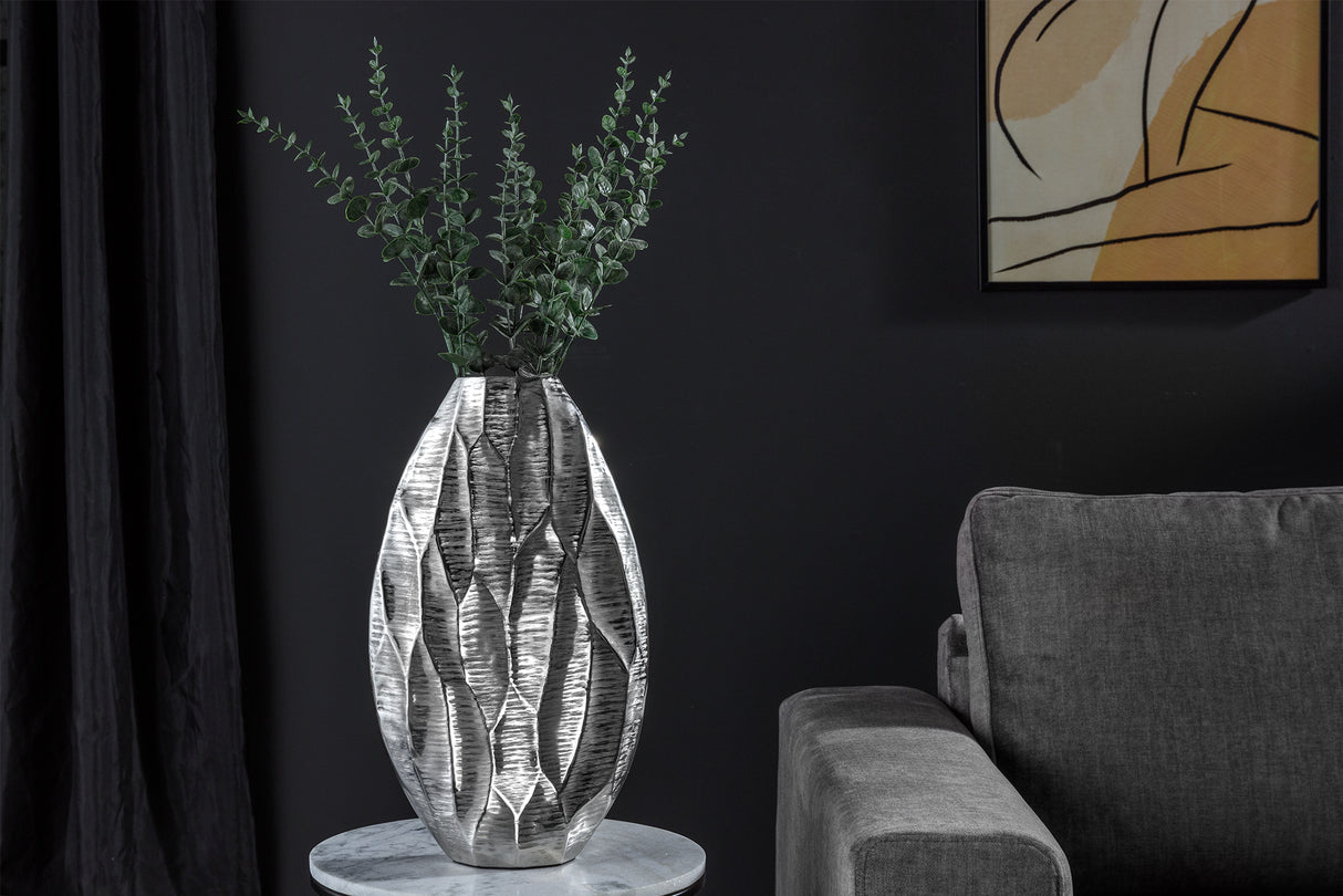 Vase ORGANIC ORIENT 45cm silber