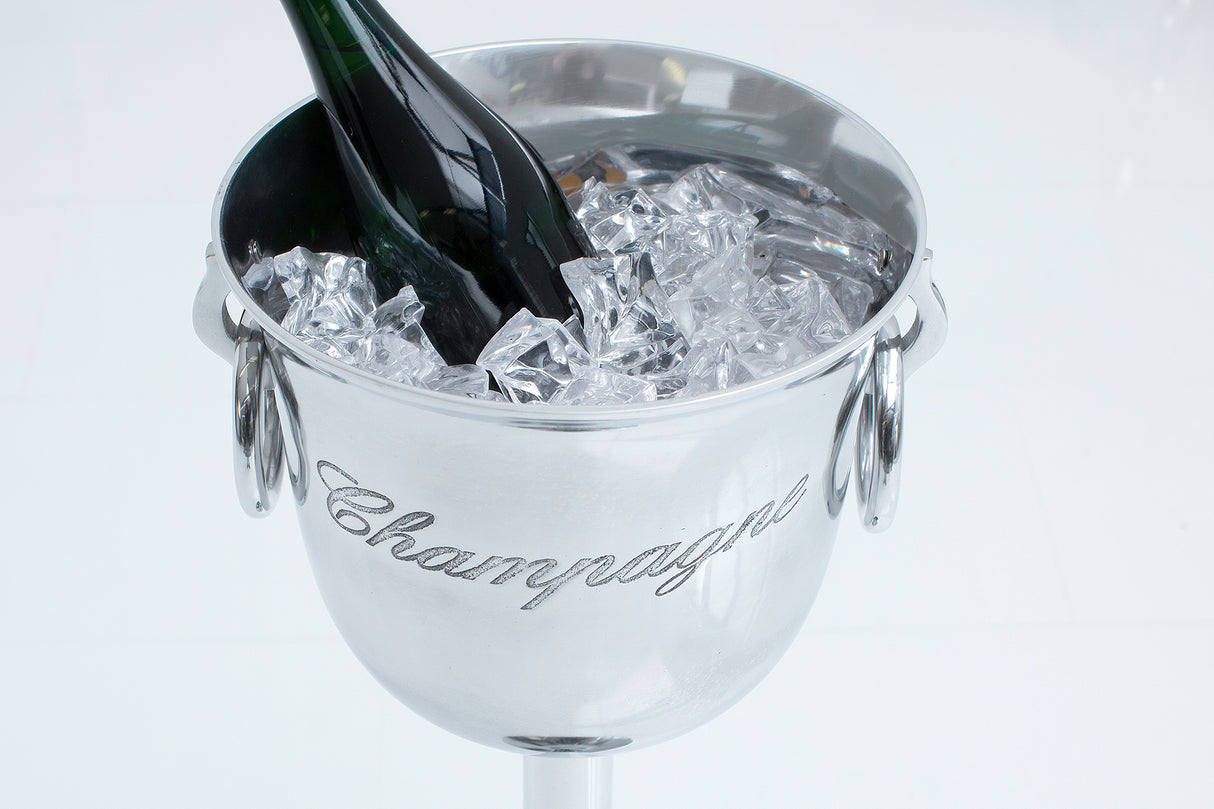 Sektkühler CHAMPAGNE 75cm silber Aluminium