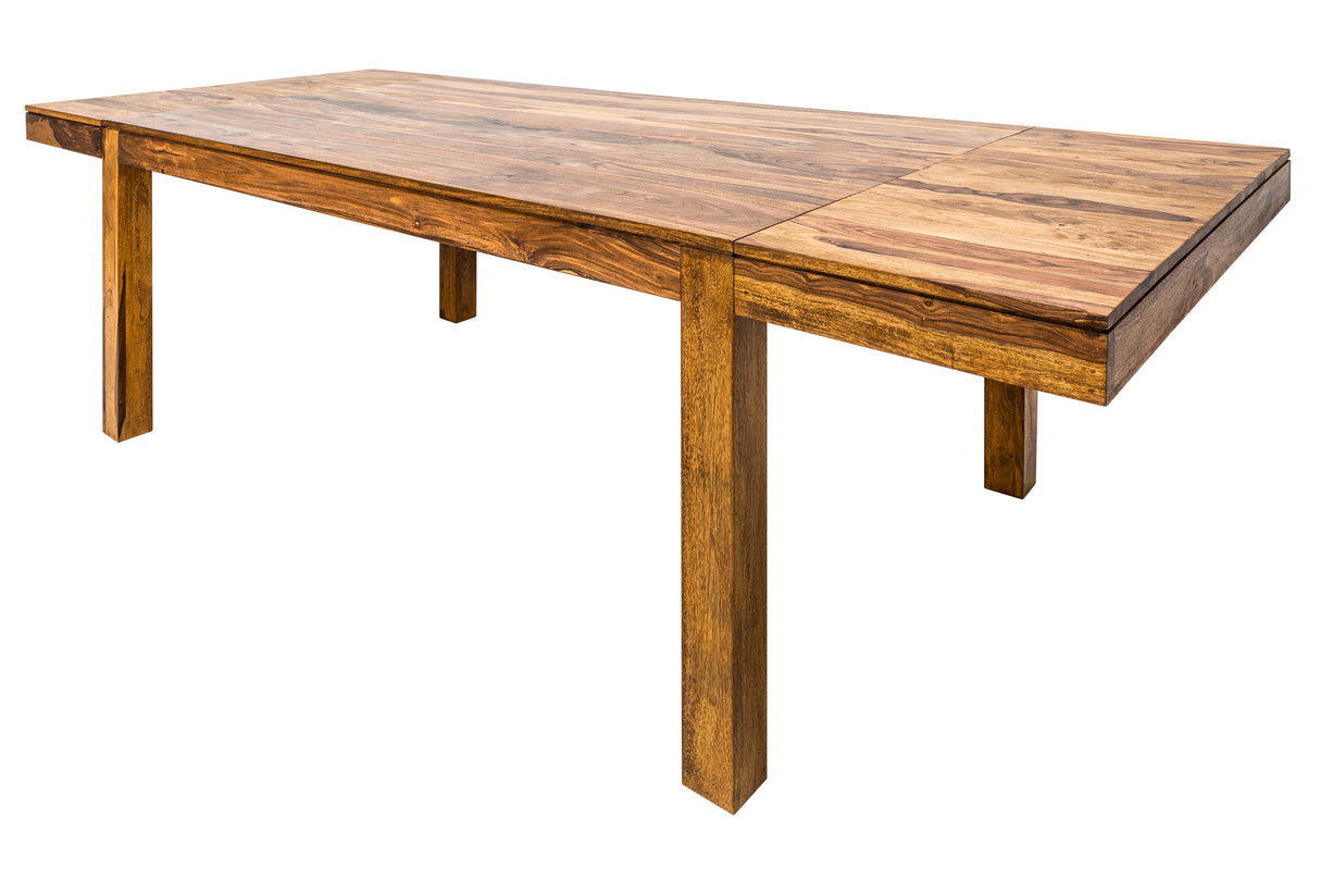 Dining table LAGOS 160-240cm w/ pegboards sheesham