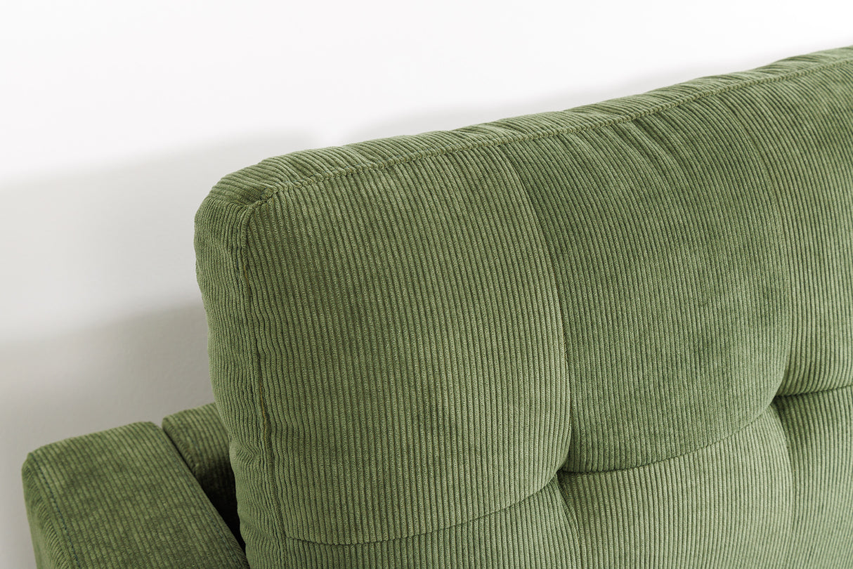 Corner sofa STOCKHOLM 220cm 3-seater cord green