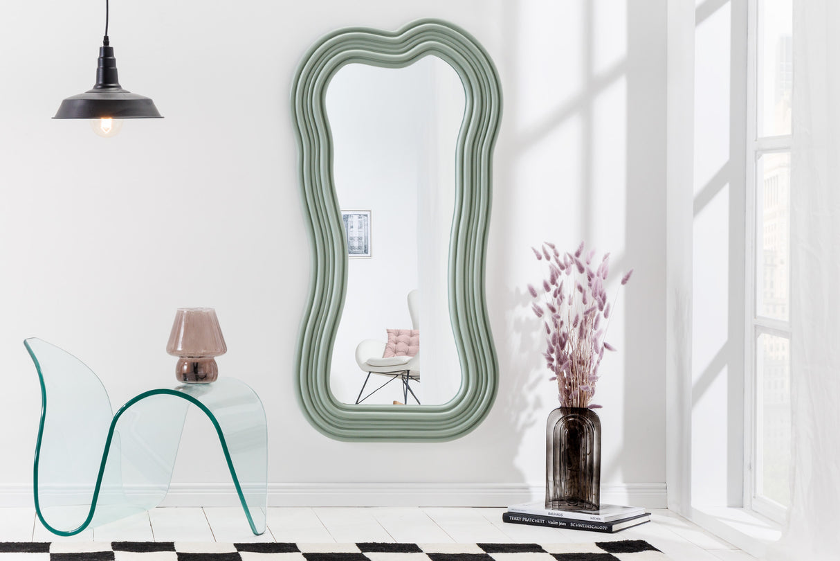 Wall mirror ALICE II 100cm sage green