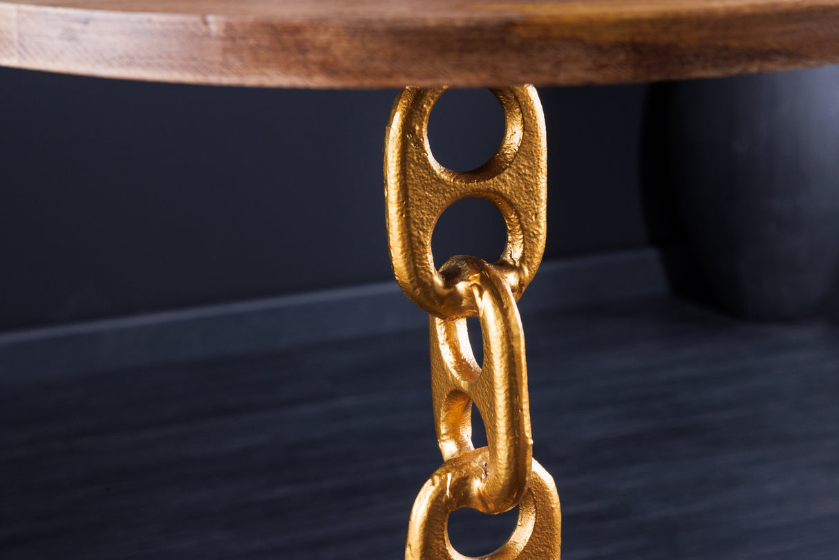 Beistelltisch CHAIN 55cm mit Mangoholzplatte