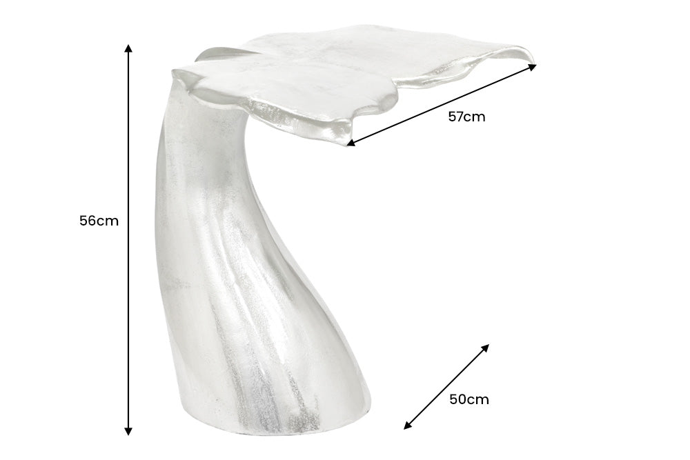 Beistelltisch WILDLIFE WALFLOSSE 60cm silber