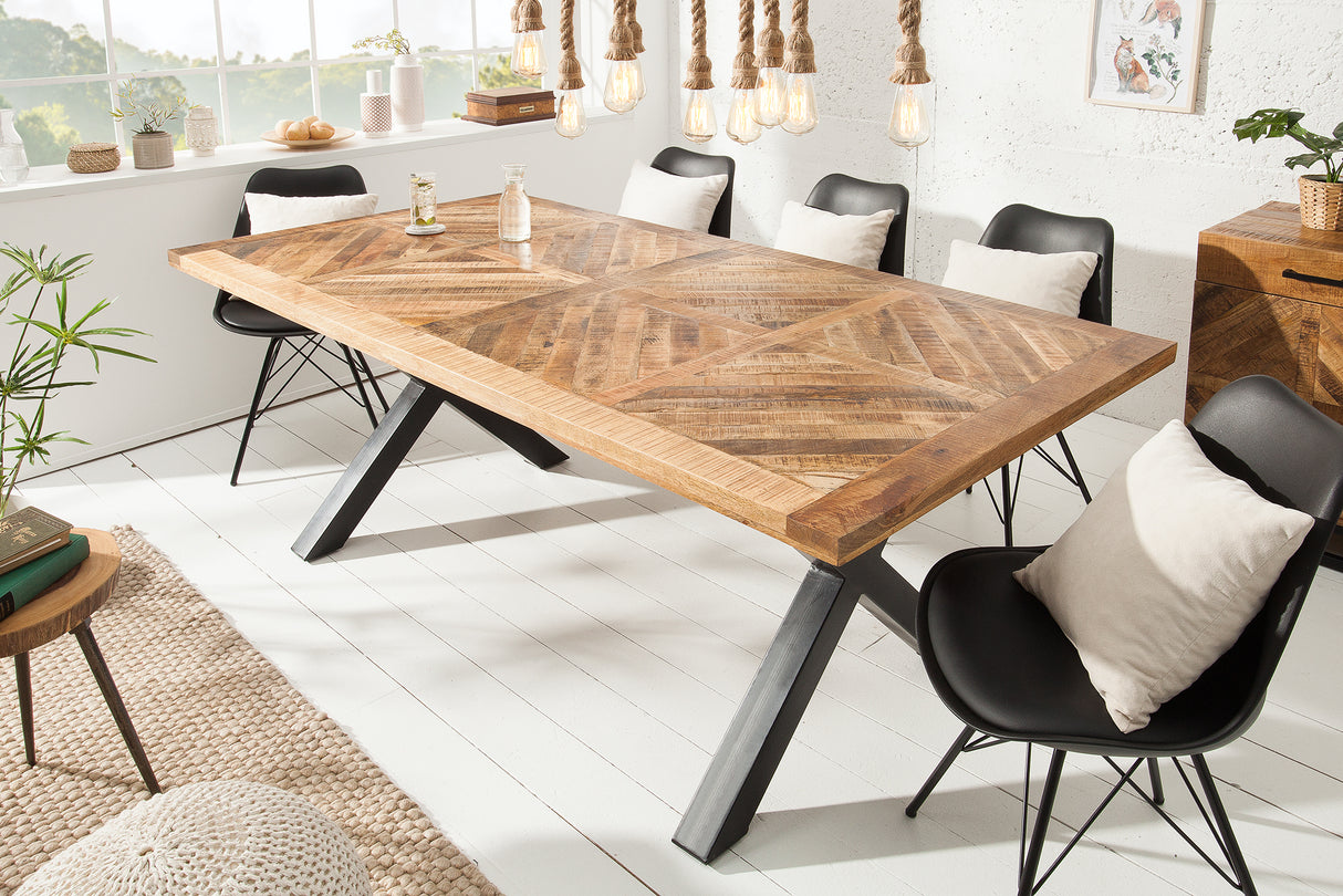 Esstisch INFINITY HOME 200cm X-Beine Mango natur