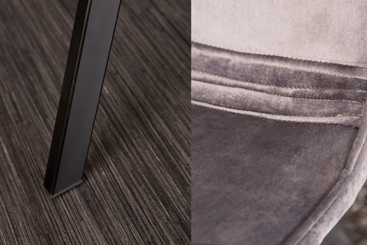 Chair AMSTERDAM velvet dark grey