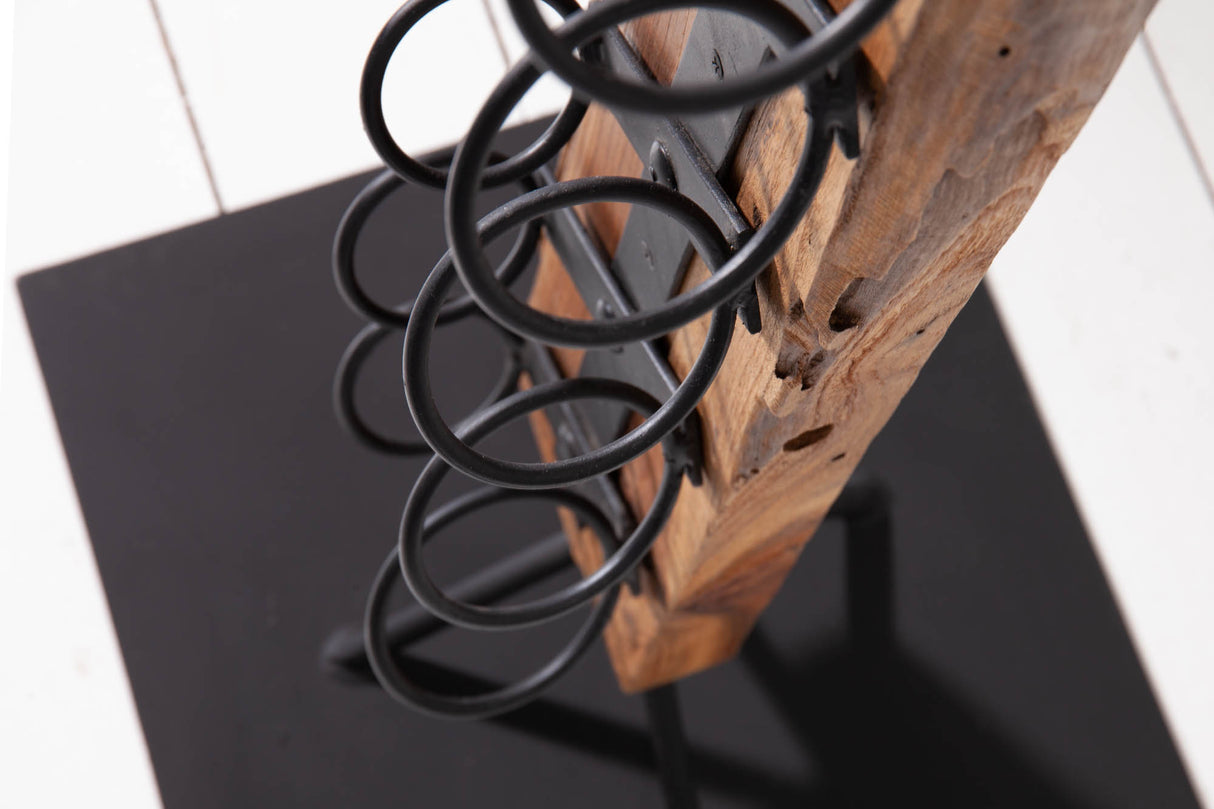 Wine rack EUPHORIA BARRACUDA 140cm for 8 bottles massive teak wood