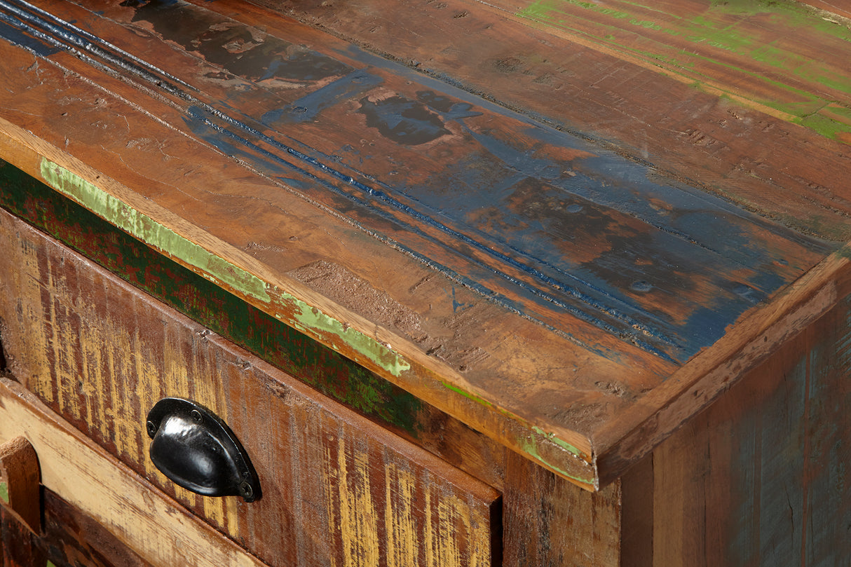 Sideboard JAKARTA 160cm recycled wood multicoloured