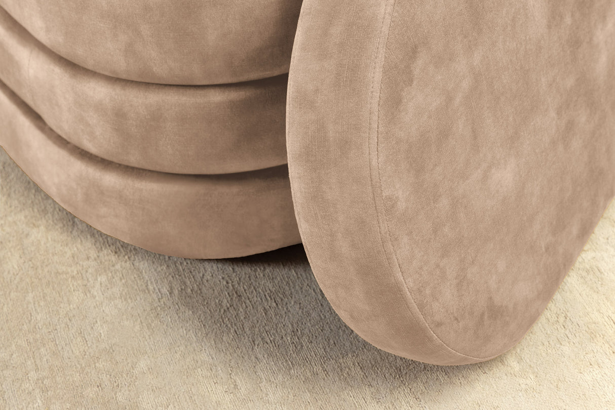 Bench chest VOQUE 115cm velvet champagne w/ storage space bench seat