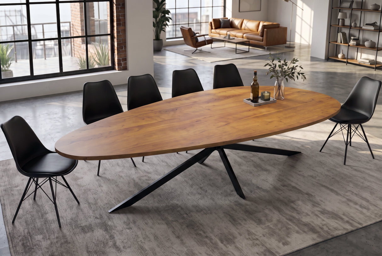 Dining table ORGANIC ARTWORK 240cm acacia wood brown