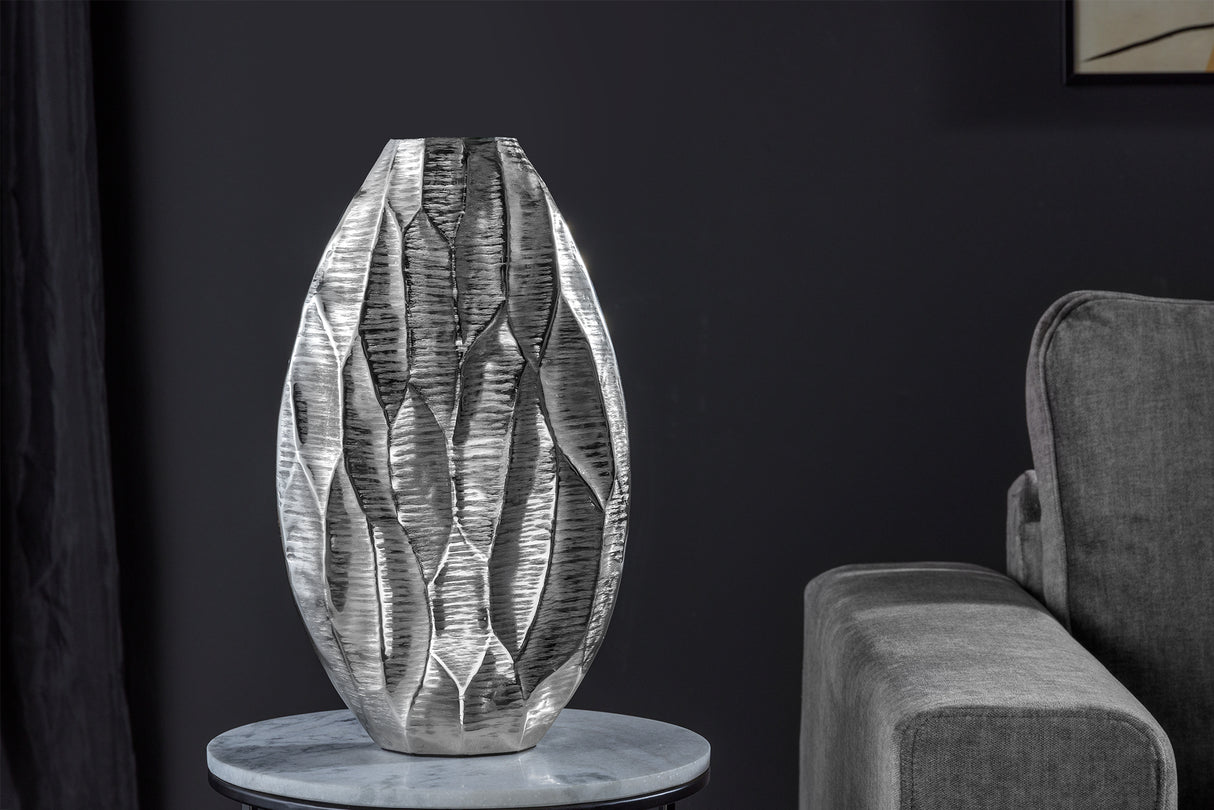 Vase ORGANIC ORIENT 45cm silber