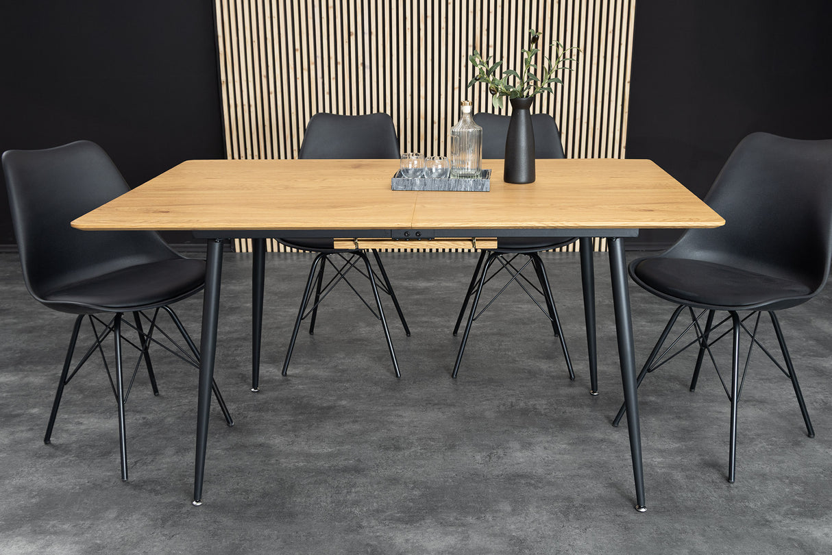 Dining table APARTMENT 120-160cm extendable natural wild oak wood look