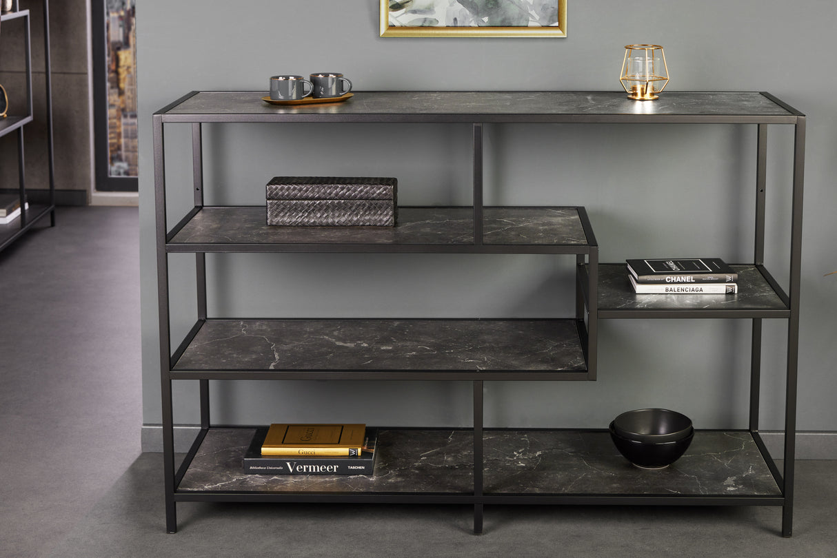 Shelf SLIM LINE 115x80cm marble look anthracite