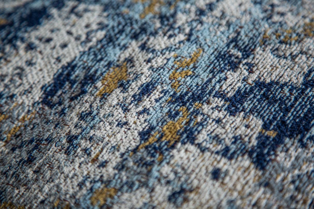 Floor cushion ABSTRACT 70cm flat woven fabric blue beige