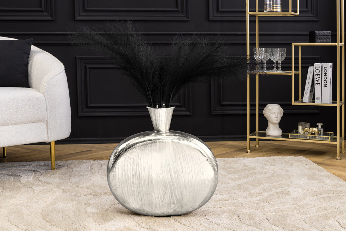 Vase ORIENT L 50cm Hammerschlageffekt silber