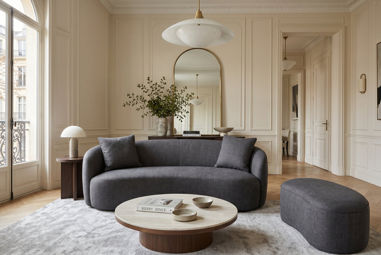 Sofa ELEMENTAL 180cm 2-Sitzer Samt Graphitgrau