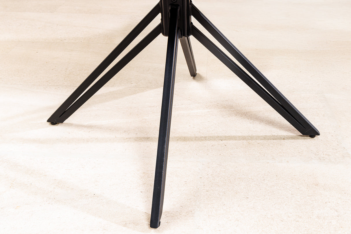 Drehstuhl EUPHORIA drehbar 180° mit Armlehnen Leder braun