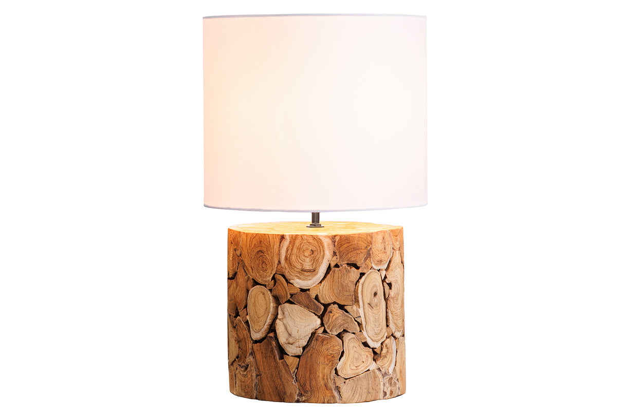 Table lamp PURE NATURE 45cm recycled iron wood